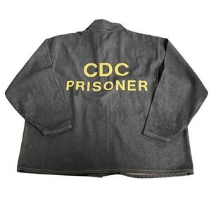 Vintage PIA CDC Prisoner Denim Chore Jacket Mens Size 50 California Corrections